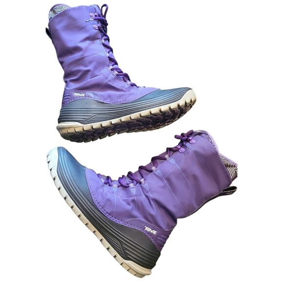 Teva Winter Boots Women's 7 Purple Jordanelle 2 Waterproof Insulated Thinsulate - Picture 1 of 5